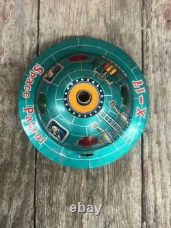 Vintage MASUDAYA Battery Operated Space Patrol X-17 Flying Saucer Toy Japan