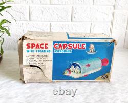 Vintage MT TM Space Capsule Apollo Astronaut Battery Operated Japan Tin Toy156