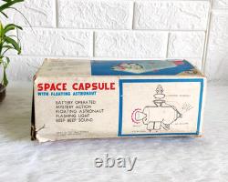 Vintage MT TM Space Capsule Apollo Astronaut Battery Operated Japan Tin Toy156