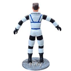 Vintage Major Matt Mason Figure Bundle Brown Space Sled, Helmet, Prop Jet