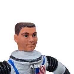 Vintage Major Matt Mason Figure Bundle Brown Space Sled, Helmet, Prop Jet