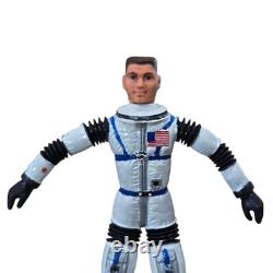 Vintage Major Matt Mason Figure Bundle Brown Space Sled, Helmet, Prop Jet