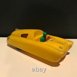 Vintage Marx Car of the Future 1950's Rare Yellow Plastic Friction Space Car