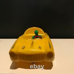 Vintage Marx Car of the Future 1950's Rare Yellow Plastic Friction Space Car