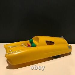 Vintage Marx Car of the Future 1950's Rare Yellow Plastic Friction Space Car