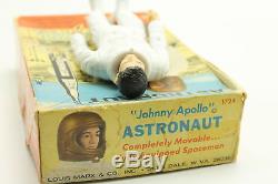 Vintage Marx Johnny Apollo Astronaut Movable Spaceman & Box 1724