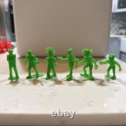 Vintage Marx Operation Moon Base Green Space Aliens All 6 Included Mint Cond
