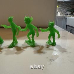 Vintage Marx Operation Moon Base Green Space Aliens All 6 Included Mint Cond