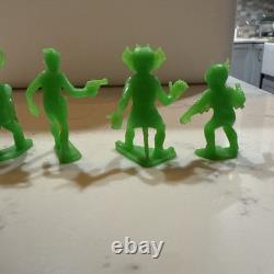 Vintage Marx Operation Moon Base Green Space Aliens All 6 Included Mint Cond