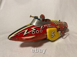 Vintage Marx Roicket Fighter Windup Tin Space Toy U-69
