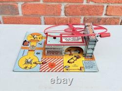 Vintage Marx Space Satellite Launcher Tin Rocket Age Toy