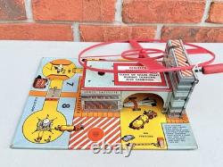 Vintage Marx Space Satellite Launcher Tin Rocket Age Toy
