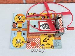 Vintage Marx Space Satellite Launcher Tin Rocket Age Toy
