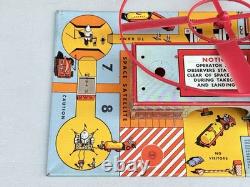 Vintage Marx Space Satellite Launcher Tin Rocket Age Toy