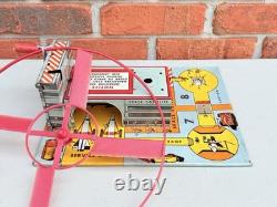 Vintage Marx Space Satellite Launcher Tin Rocket Age Toy