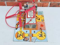 Vintage Marx Space Satellite Launcher Tin Rocket Age Toy
