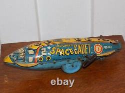 Vintage Marx Tom Corbett Space Cadet Tin Wind Up Rocket Toy