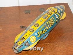 Vintage Marx Tom Corbett Space Cadet Tin Wind Up Rocket Toy