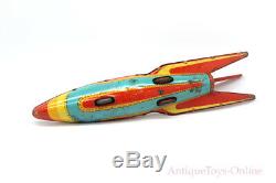 Vintage Masudaya Modern Toys (MT) Spaceship X-5 Japanese Tin Lithographed Rocket