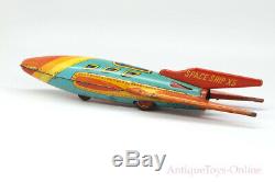 Vintage Masudaya Modern Toys (MT) Spaceship X-5 Japanese Tin Lithographed Rocket