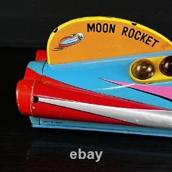 Vintage Masudaya Modern Toys Moon Rocket Tin Toy Japan NICE