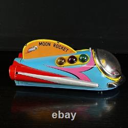 Vintage Masudaya Modern Toys Moon Rocket Tin Toy Japan NICE