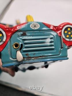 Vintage Masudaya ModernToys Non-Fall Moon Rocket Tin Battery Op Japan