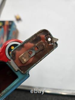 Vintage Masudaya ModernToys Non-Fall Moon Rocket Tin Battery Op Japan