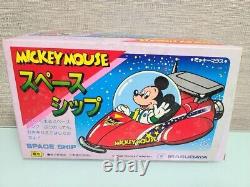 Vintage Masudaya Walt Disney Company Mickey Mouse Spaceship with Box Unused JP F/S