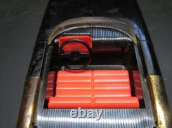Vintage Mattel Dream Car Friction Powered Space Age Toy Car Black Gold Works