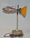 Vintage Matthew Lee Gotwols Toy Tin Space Rocket Custom Table Lamp Artist Signed