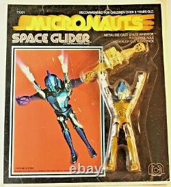 Vintage Mego Micronauts Gold Space Glider / Sealed & Complete on unpunched Card