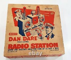 Vintage Merit Dan Dare Space Control Radio Station 1960's Boxed & Working