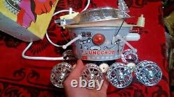 Vintage Metal Electromechanical Space Toy Lunokhod controlled by Made in USSR