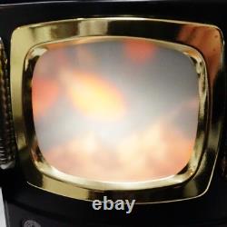 Vintage Metal House Tin TV Space Robot Battery operated Black Red WithBOX