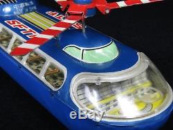 Vintage Mf960 Sftf Futuristic Space Transport Helicopter Tin Litho Red China Toy