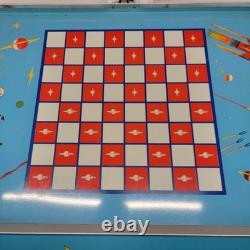 Vintage Mid-Century Spacemaster Tin Toy Chest, SF Space Interior, 1950s-60s