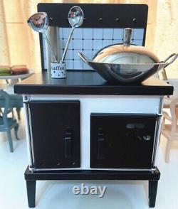 Vintage Miniature Space Cook Stove &Tiny Kitchen Cookware Houston Xmas Gift