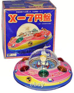 Vintage Mint Pink Modern Toys Pink X-7 Flying Saucer Made In Japan