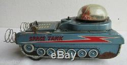 Vintage Modern Toys M-18 Space Tank, Motor Works, For Restore Repair Or Parts