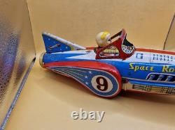 Vintage Modern Toys MT Space Rocket No 9 Tin Toy Japan 32cm 12.6 Astronaut
