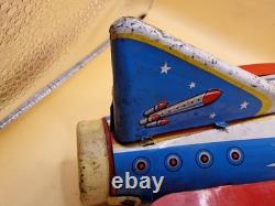 Vintage Modern Toys MT Space Rocket No 9 Tin Toy Japan 32cm 12.6 Astronaut