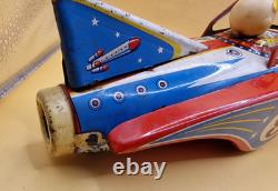 Vintage Modern Toys MT Space Rocket No 9 Tin Toy Japan 32cm 12.6 Astronaut