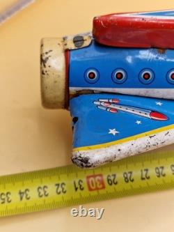 Vintage Modern Toys MT Space Rocket No 9 Tin Toy Japan 32cm 12.6 Astronaut