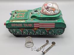 Vintage Modern Toys Masudaya Tin Toy Space Tank JAPAN As-is For Parts