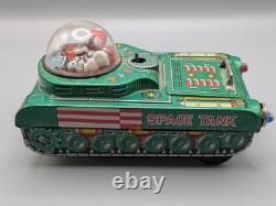 Vintage Modern Toys Masudaya Tin Toy Space Tank JAPAN As-is For Parts