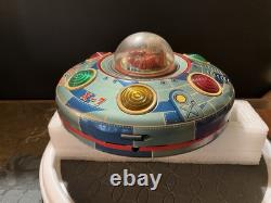 Vintage Modern Toys Tin Battery Operated X-7 Space Explorer Ship 1960s Japan