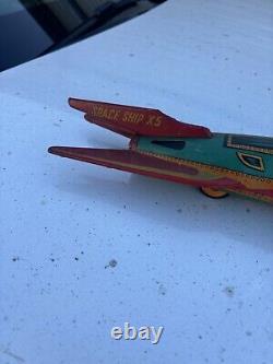 Vintage Modern Toys Tin Toy Space Ship X5 Toy Vtg Japan