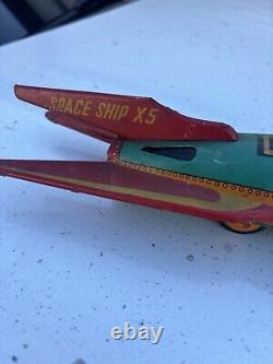 Vintage Modern Toys Tin Toy Space Ship X5 Toy Vtg Japan