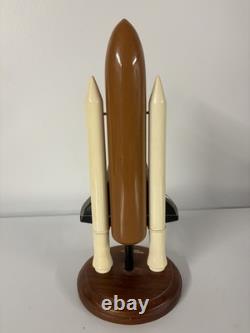 Vintage NASA Space Shuttle Challenger 1/200 Wood Model Toys & Models Corp